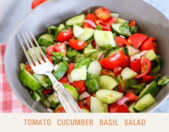 Tomato Cucumber Basil Salad - Dr. Sebi's Cell Food - Dr. Sebi's Cell Food