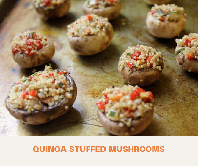 Quinoa Stuffed Mushrooms - Dr. Sebi's Cell Food
